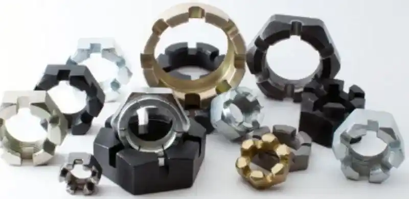 Zinc Plated Slotted Hex Lock Nuts